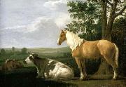 CALRAET, Abraham van A Horse and Cows in a Landscape China oil painting reproduction